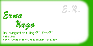 erno mago business card